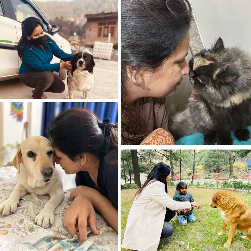 Elly Pets Paradisse owner with a happy pet